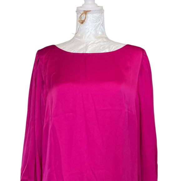 NWT Retro Cache Fushia Pink Split Sleeve Shift Knee Length Glam Dress Size 12 - Picture 5 of 15
